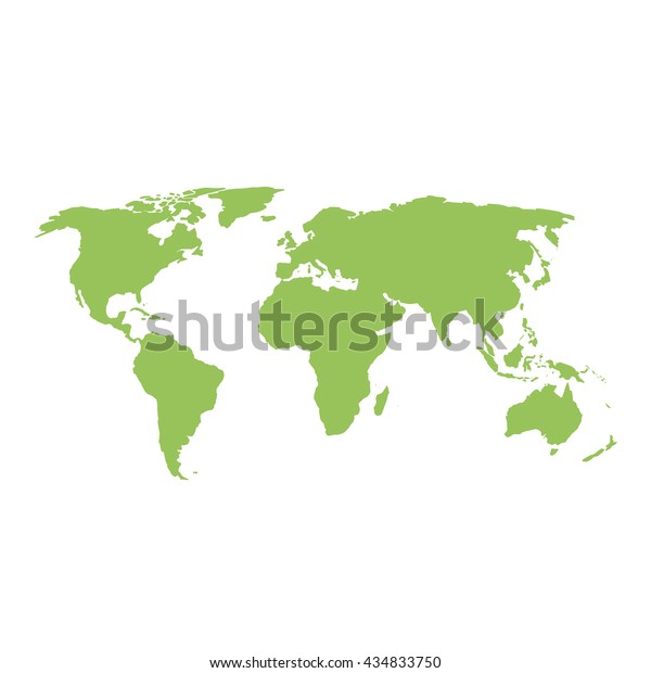 Earth Map Outline Silhouette World Stock Vector (Royalty Free ...