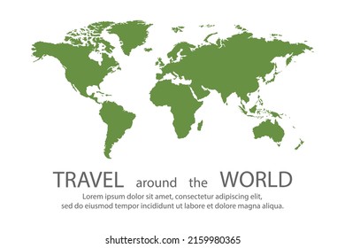Earth map. Travel concept. Travel around the world. Planet earth. Vector illustration