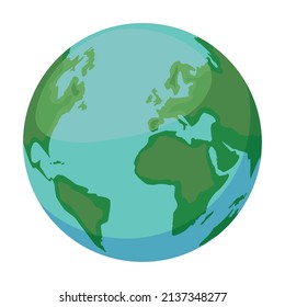 earth map vector icon isolated