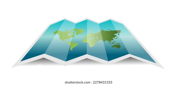 Ilustración del vector del mapa de la Tierra, diseño aislado de fondo blanco. Tema del Día de la Tierra. EPS10