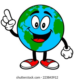 Earth Mascot Talking Stock Vector (Royalty Free) 223843912