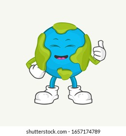 Earth mascot in vector, illustration