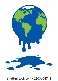 Earth Melting Global Warming Stock Vector (Royalty Free) 1203664741 ...