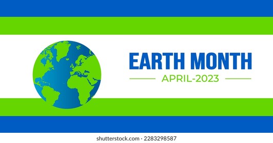 Earth Month background or banner design template celebrated in April.