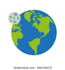 Earth and the moon