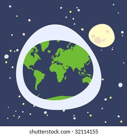 earth and moon