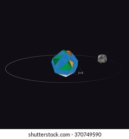 Earth and moon art