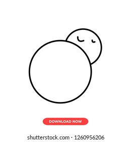 Earth moon icon modern vector style