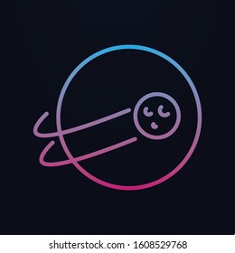 Earth and moon nolan icon. Simple thin line, outline vector of space icons for ui and ux, website or mobile application
