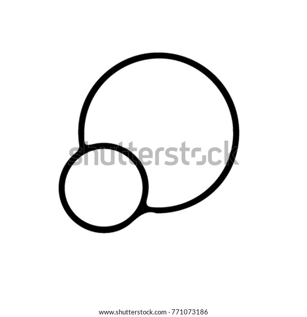 Earth Moon Outline Icon Space Symbol Stock Vector Royalty Free