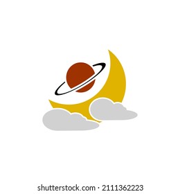 Earth, Moon and Sun. Vector illustration. of the moon icon. Outline rotation of the moon vector icon for web design isolated on white logo