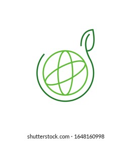 Earth nature logo template vector icon design