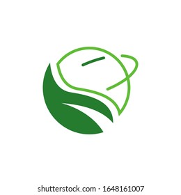 Earth nature logo template vector icon design