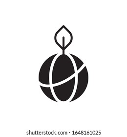 Diseño del icono vectorial de la plantilla del logotipo de la naturaleza Tierra
