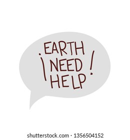 earth need help label icon