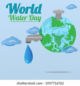 Earth need water campaign world water day design good for element poster, banner campaign save our planet.