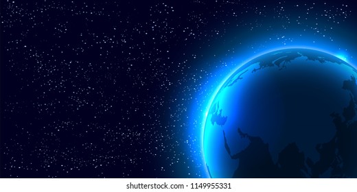 Earth Night Sky Space Background