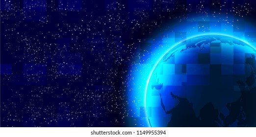 Earth Night Sky Space Background