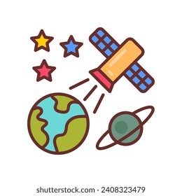 Earth Observation icon in vector. Illustration