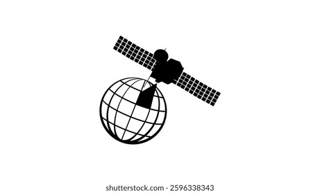 earth observation images, black isolated silhouette