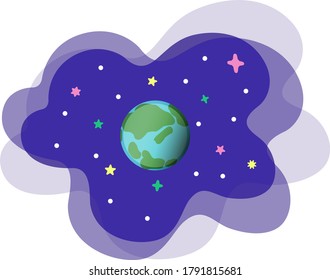 La Tierra al fondo del cielo estrellado