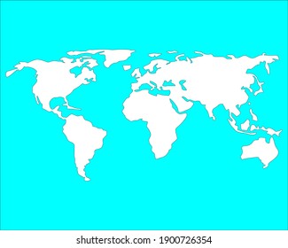 Erde auf blauem Hintergrund, globaler Planet, Vektorgrafik