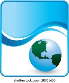 fondo de onda azul tierra