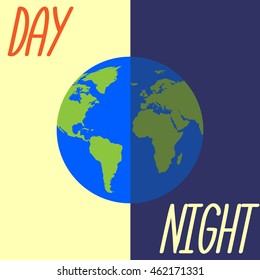 Earth on the day and night