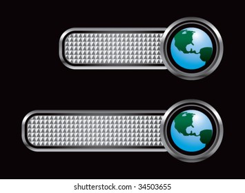 earth on diamond textured banners