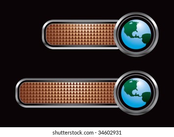 earth on diamond textured banners