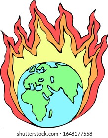 The Earth fire: vector