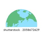 Earth on White Background (Northern Hemisphere)