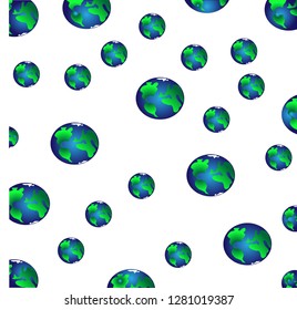 earth on white background vector