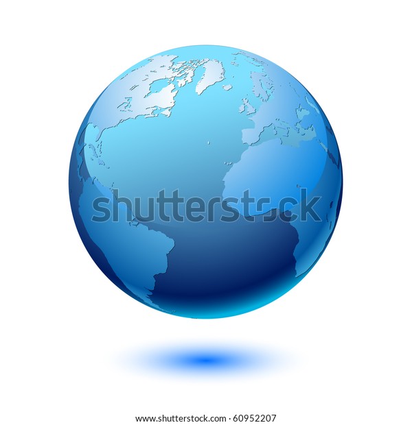 Earth On White Background Vector Stock Vector (Royalty Free) 60952207