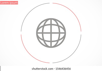 Earth online vector icon.