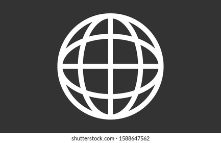 Earth online vector icon. Earth Land online for file transfer. online land geolakatsyaya. Earth online flat design. Earth web