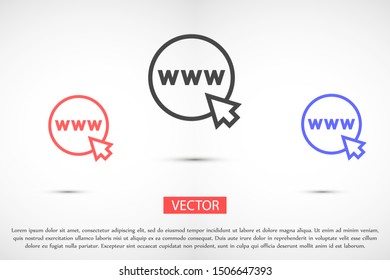 Earth online vector icon.Earth online land for file transfer. Earth online land geolakatsyaya.Earth online 10 EPS flat design.