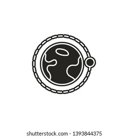 earth, orbit, moon icon. Simple glyph, flat vector of Space icons for UI and UX, website or mobile application