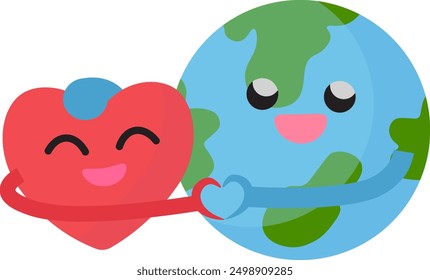 The earth and our hearts are one. When we care for the earth, we care for ourselves. Earth and heart are symbols of health.