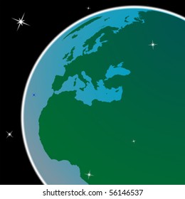 earth out of space, abstract vector art illustration
