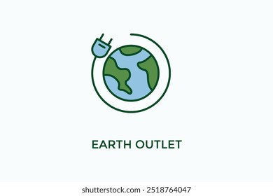 Icono De Vector De Salida De La Tierra O Ilustración De Logotipo