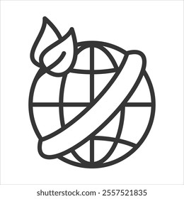 Earth Outline Icon Vector Illustration