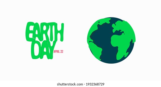 Earth over white, Earth day vector illustration