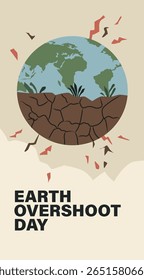 Earth Overshoot Day Illustration Set: Raising Awareness of Resource Depletion