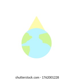 Earth, party hat icon. Simple color vector elements of mother earth day icons for ui and ux, website or mobile application