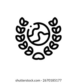 Vector de diseño de unidad de paz terrestre perfecto para armonía internacional y cooperación gráfica