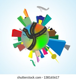 Earth perfect precise machine. World population, human impact 