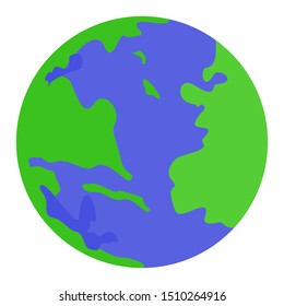 earth planet 3D white background. icon vector illustration