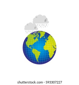 Earth Globes Isolated On White Background Stock Vector (Royalty Free ...