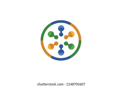 Earth Planet Colored Logo Vector